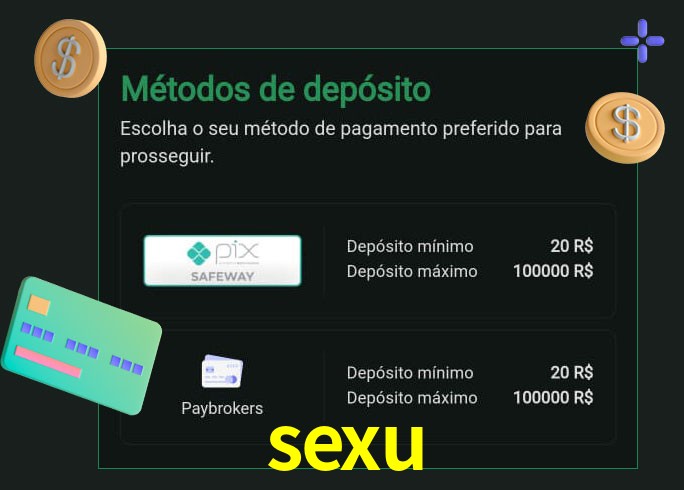 O cassino sexu oferece uma grande variedade de métodos de pagamento